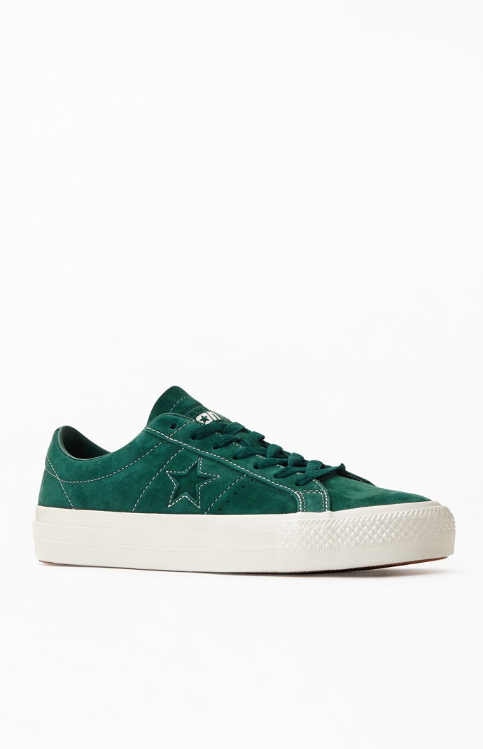 Converse Green One Star Pro Ox Shoes 