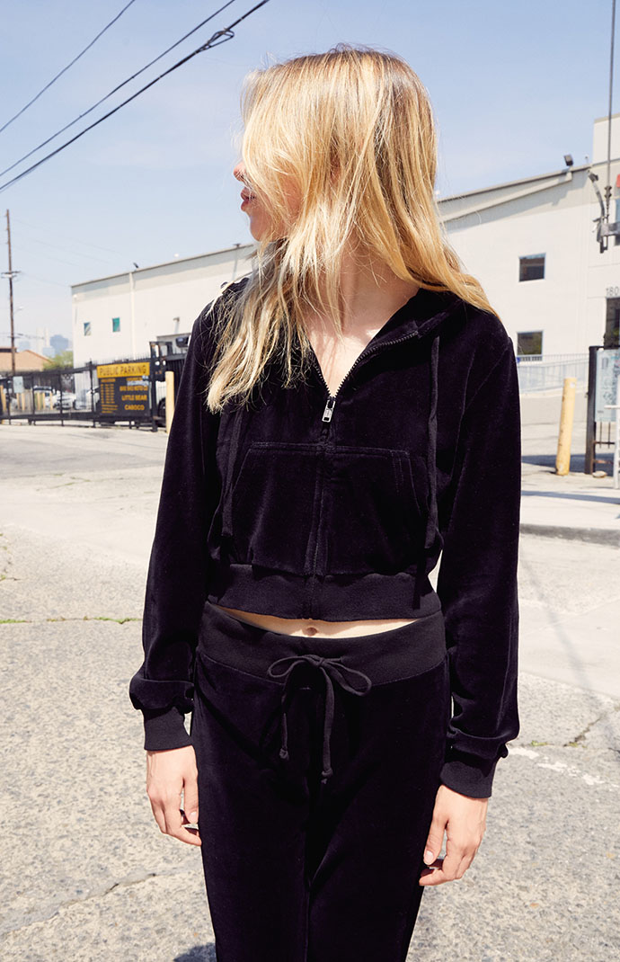 Black velour jumper deals