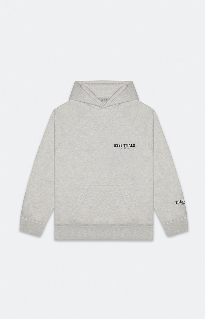 essentials knit moletom com capuz oatmeal
