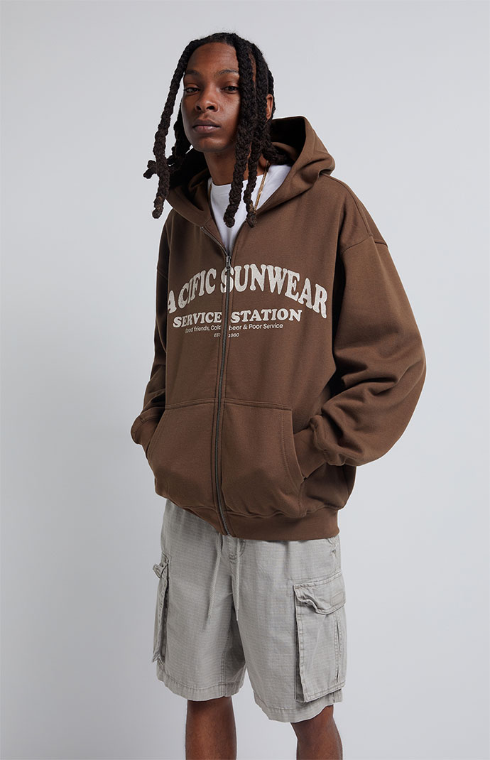 PacSun Pacific Sunwear Service Station Zip Hoodie PacSun