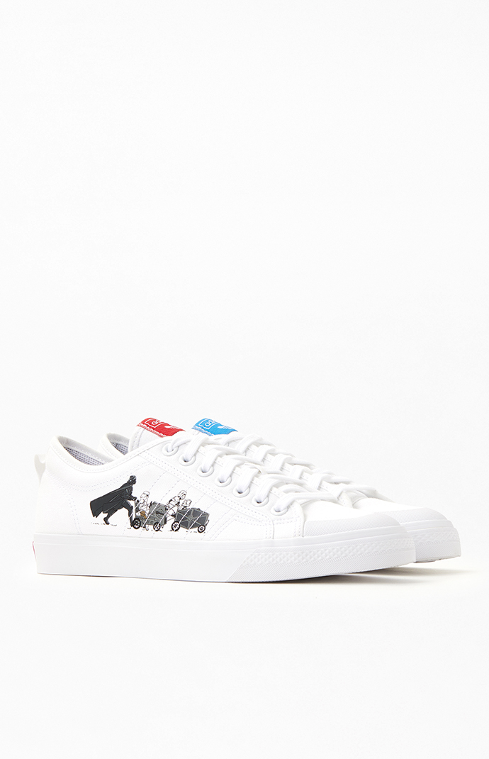 adidas originals nizza x star wars trainers in white