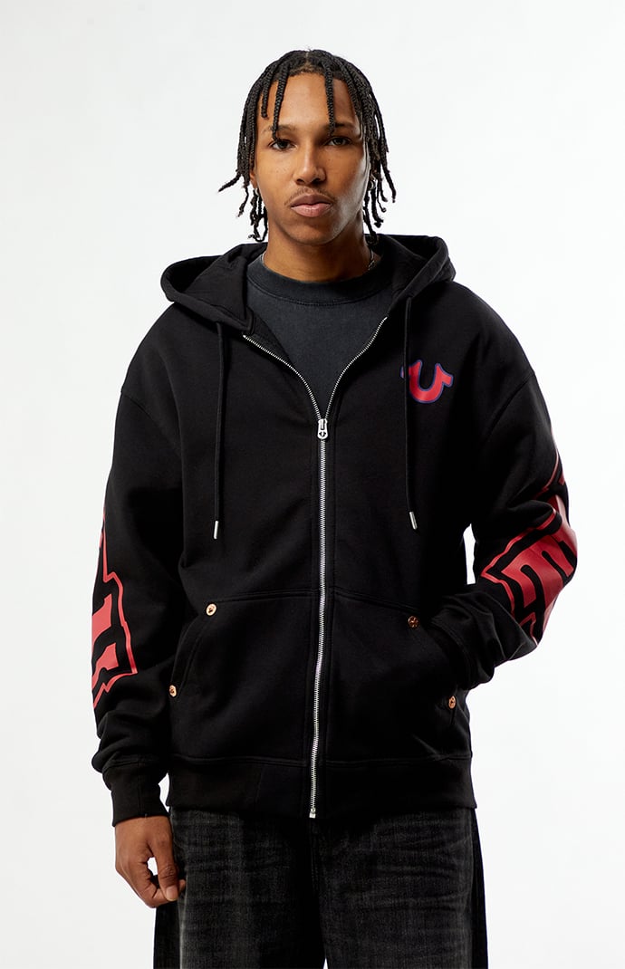 True Religion Overt Arch Logo Full Zip Hoodie | Pacsun