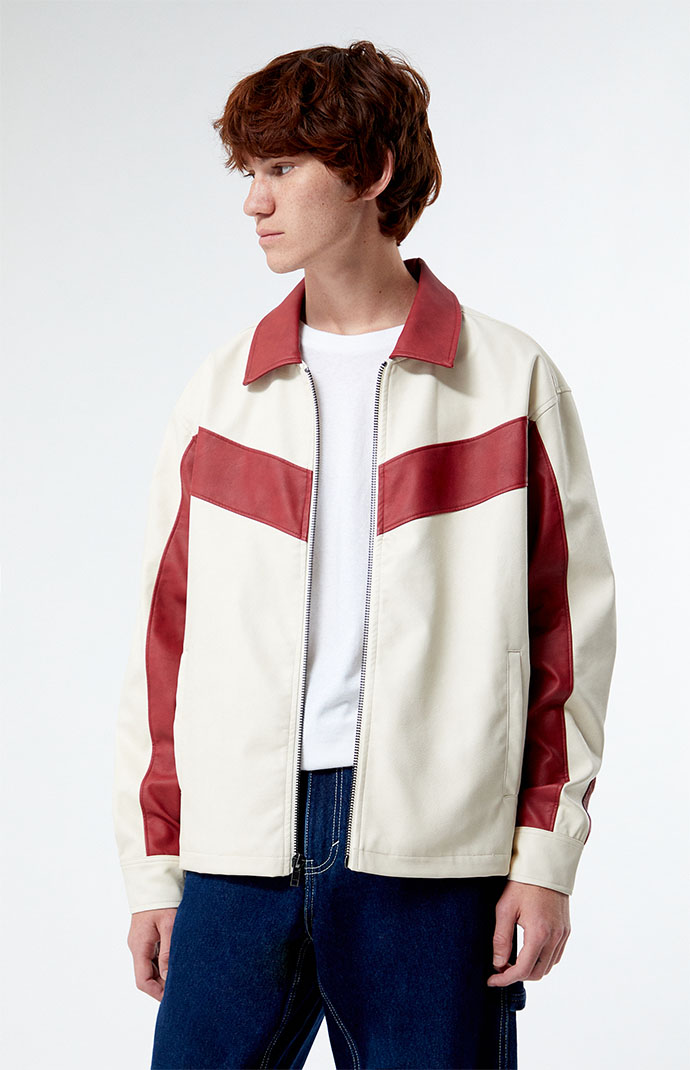 PacSun Colorblocked Faux Leather Jacket PacSun
