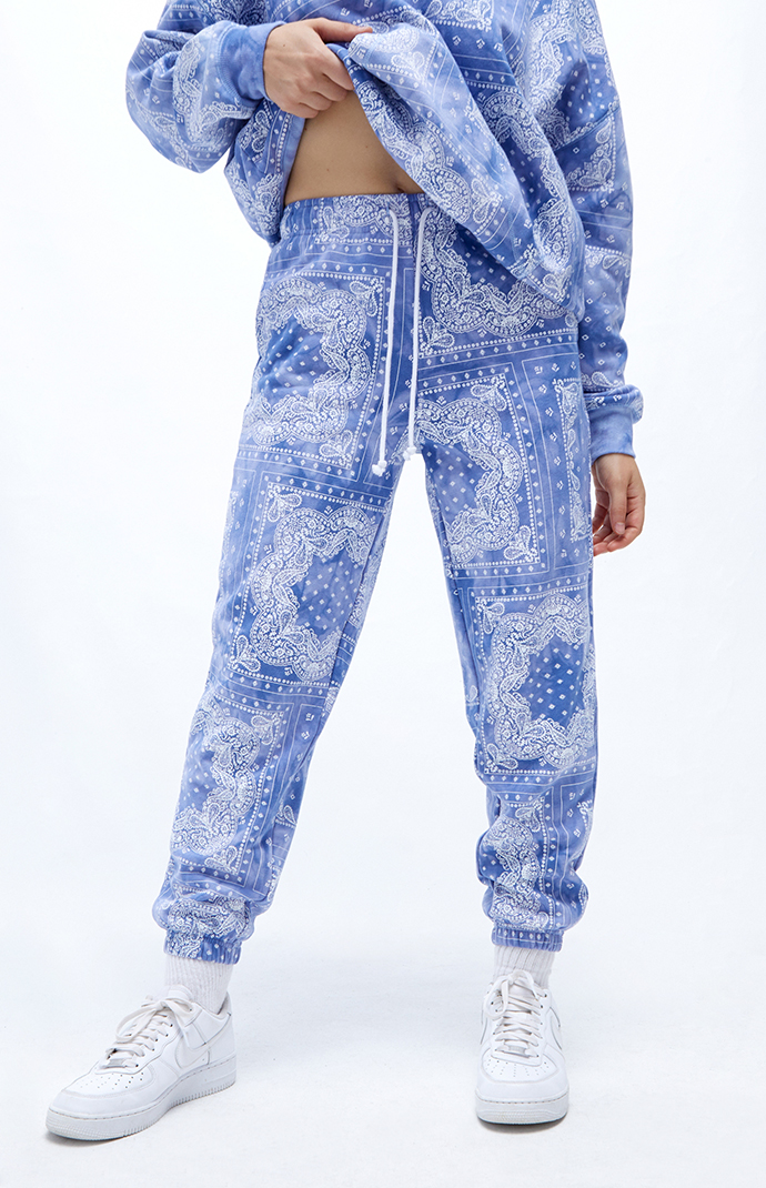 Blue bandana sweatpants outlet