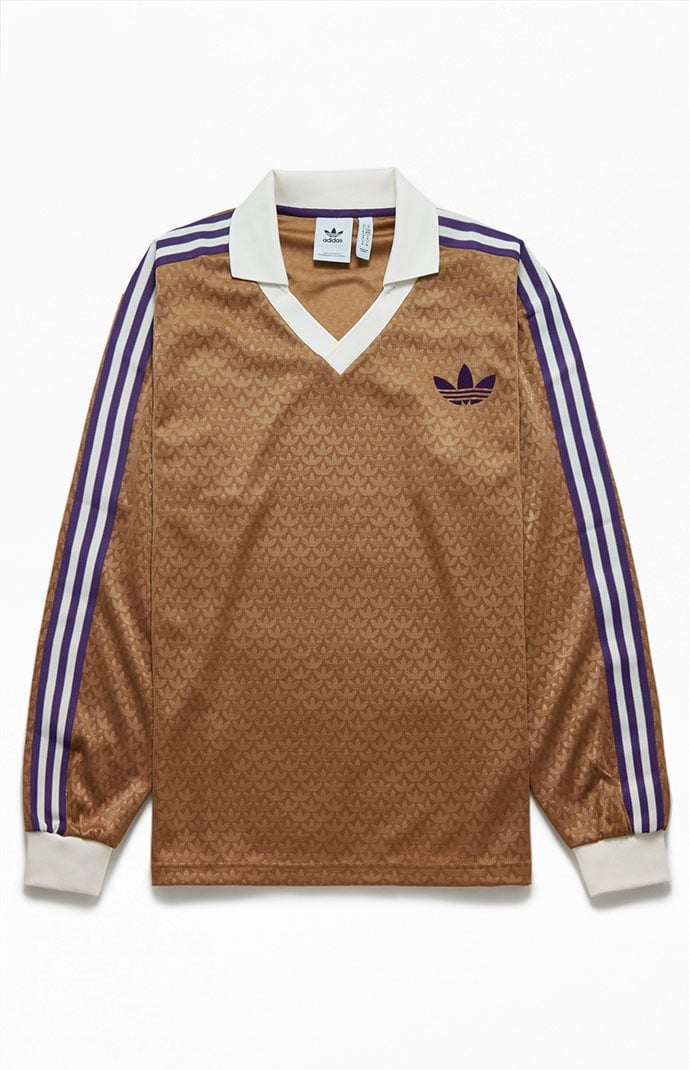 Adidas long top sleeve collar shirt