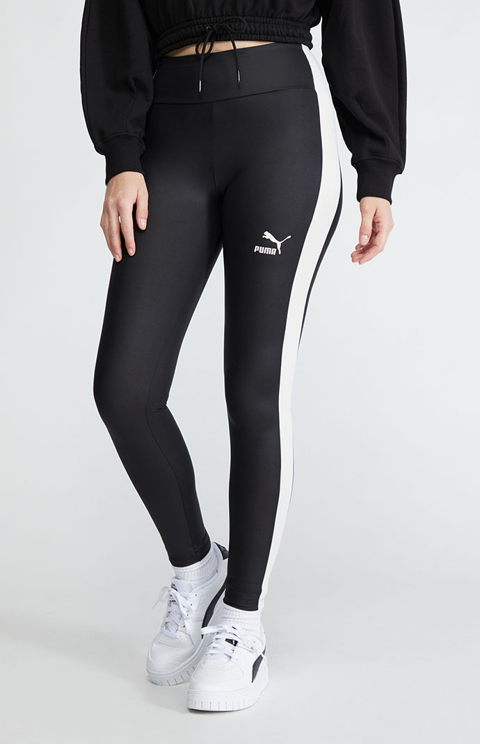 Puma Black T7 High Waisted Shiny Leggings