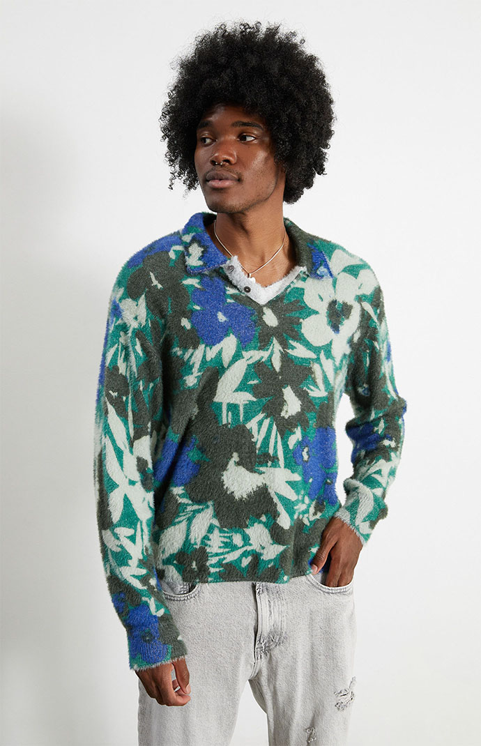 PacSun Eyelash Floral Polo Sweater | PacSun
