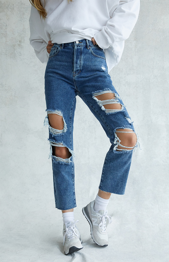 PacSun Medium Blue Distressed High 