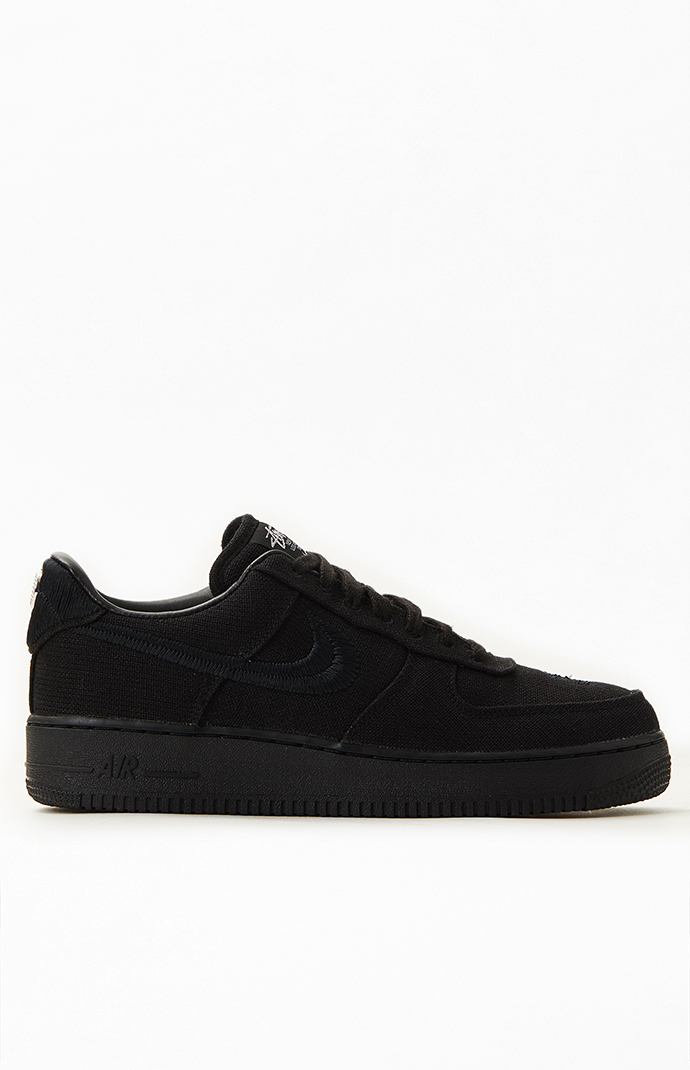 Nike Air Force 1 x Stussy Low Triple Black Shoes PacSun