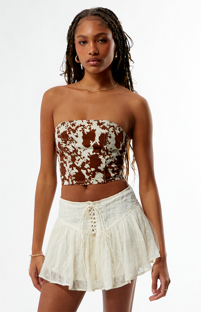 Pacsun Bessie Denim Corset Top | Pacsun