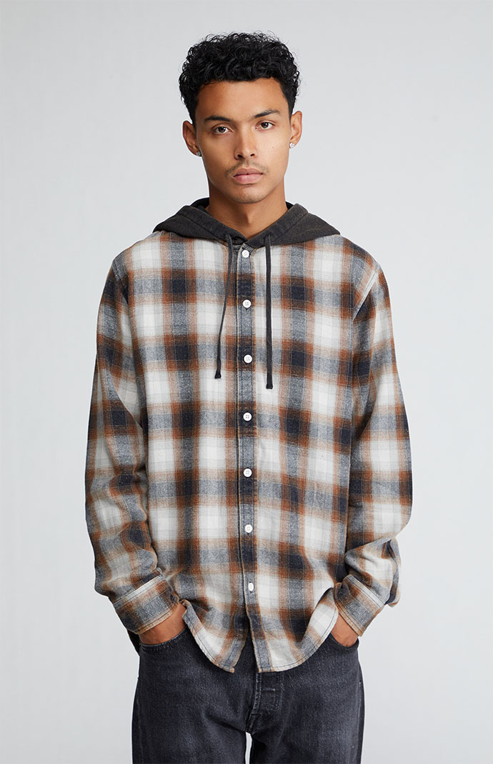 Flannel hoodie pacsun shop