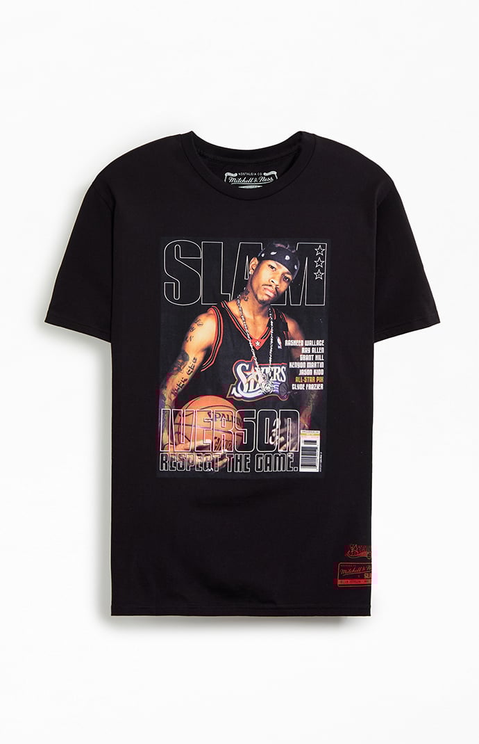 Mitchell & Ness Black Allen Iverson Slam Mag T-Shirt