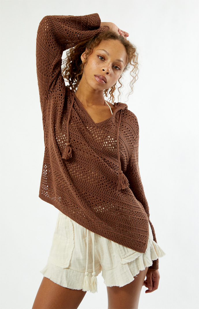 トップス SOL x FUC All around Knit Sweater(Brown) Roxy Hippie Love Open Knit Hooded Sweater | PacSun