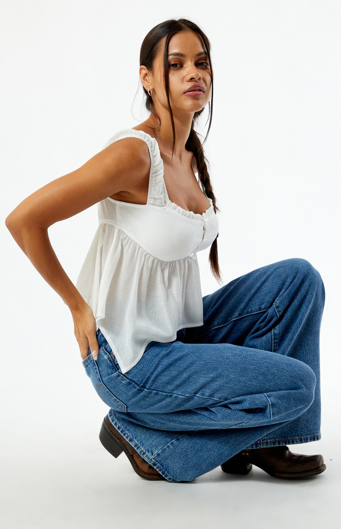 LA Hearts Bow Babydoll Tank Top | Pacsun