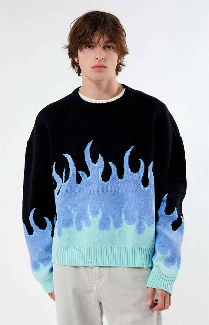 PacSun Flame Cropped Sweater PacSun