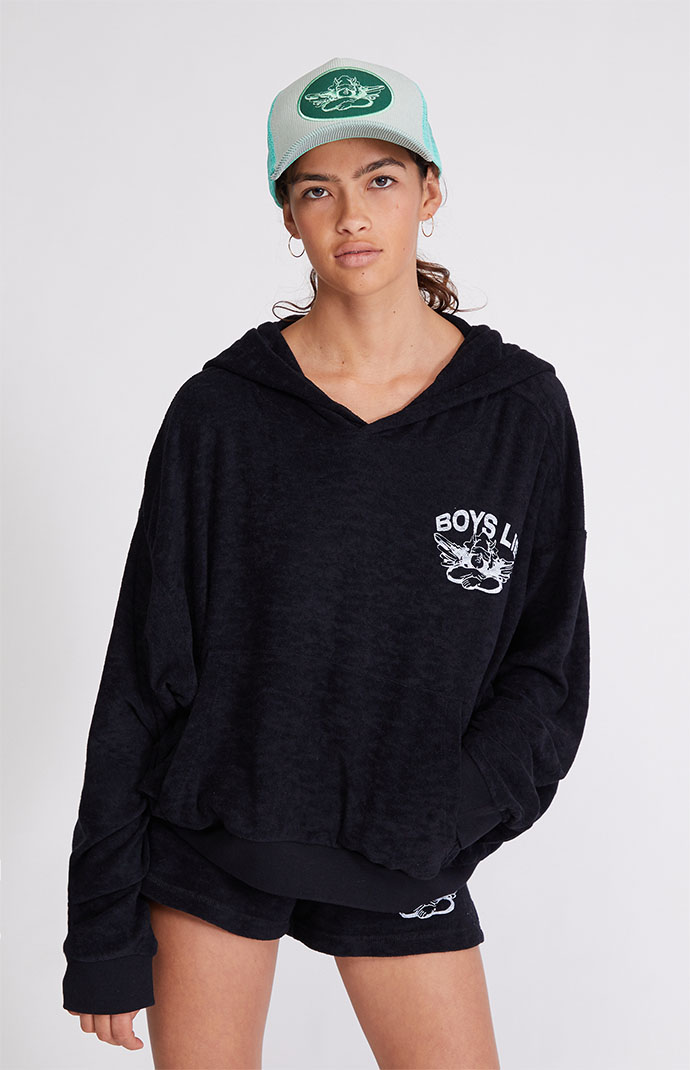 Boys lie black hoodie best sale