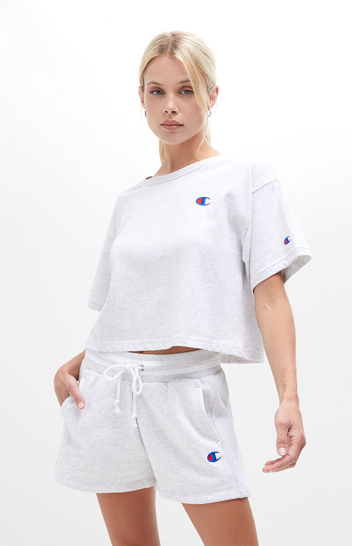 White champion sweat shorts on sale