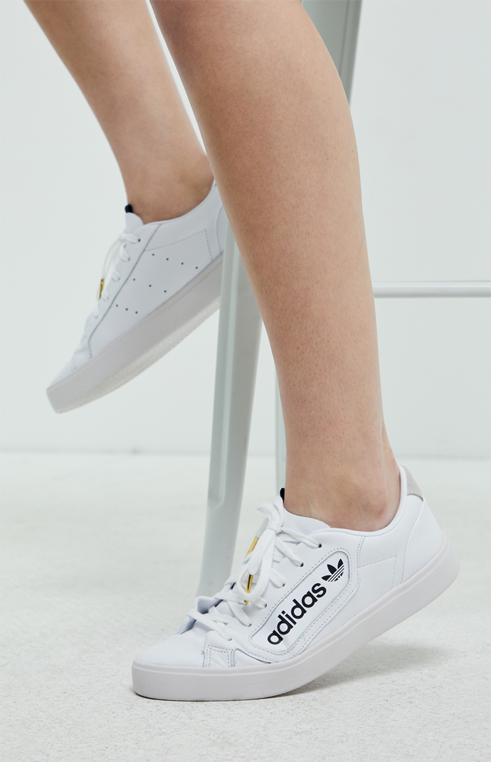 Adidas sleek all white discount