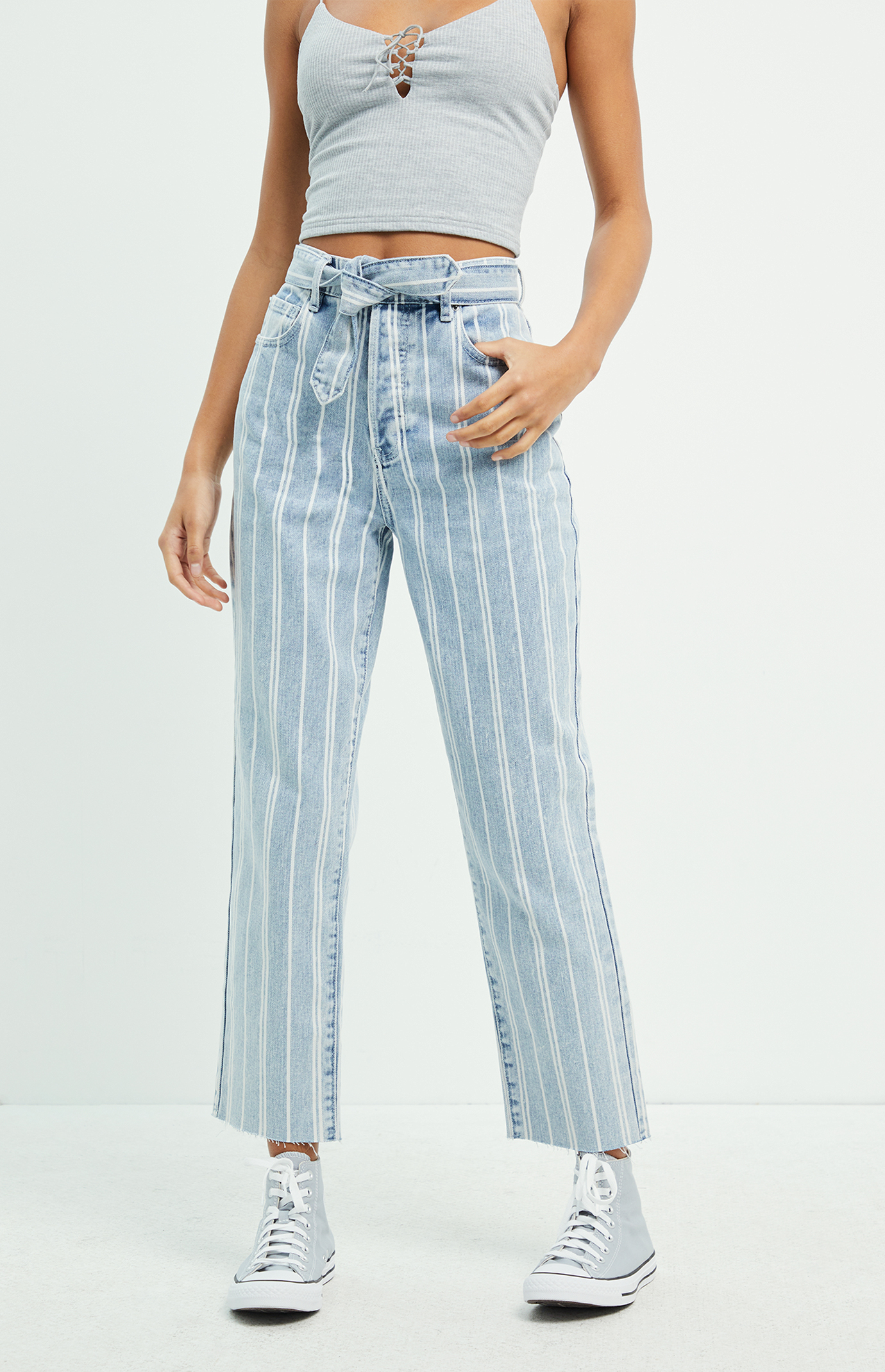 Pacsun white discount striped jeans