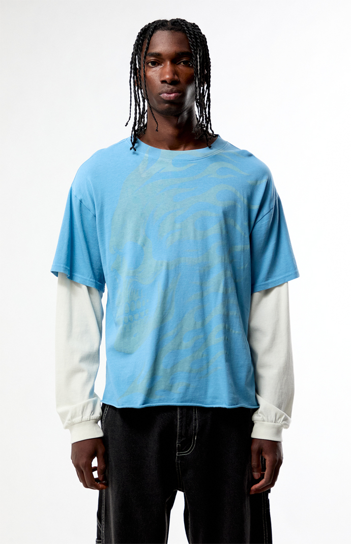 Pacsun Flamez 2fer Long Sleeve Cropped T-Shirt | Pacsun