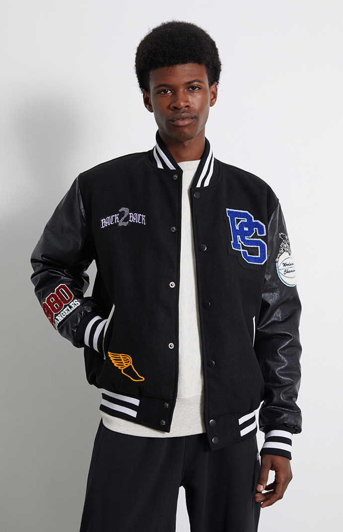 Pacsun black bomber jacket sales