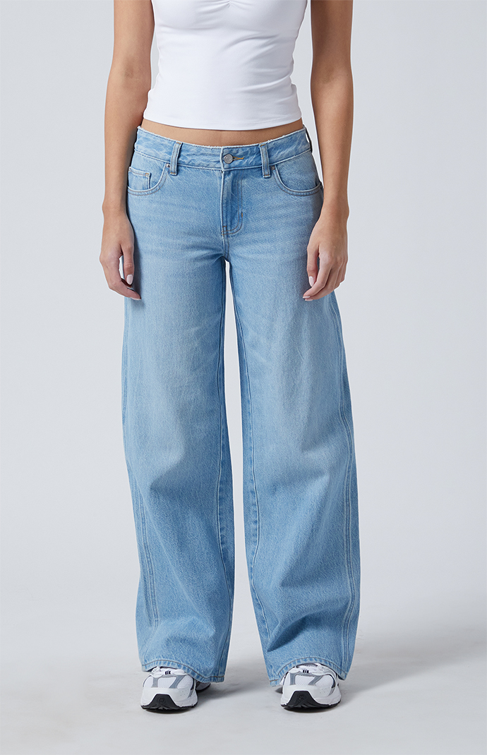Pacsun Casey Low Rise Baggy Jeans Pale Light Indigo | PacSun