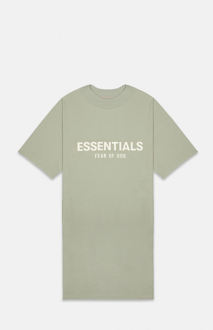 Essentials Fear Of God Women\'s Sea Foam T-Shirt Dress | PacSun