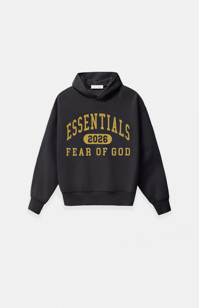 Pacsun購入 正規品 FOG Fear Of God Essentials Fear of God ESSENTIALS Kids Vintage Black Classic Hoodie | Pacsun