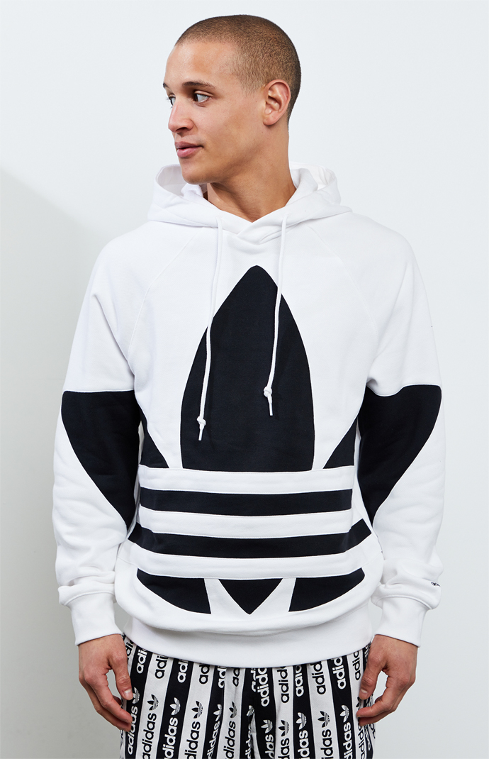 adidas originals big trefoil pullover hoodie