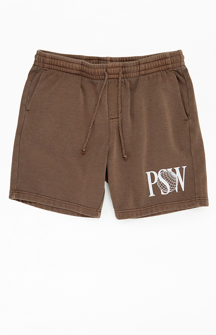 【すし】SAN SAN GEAR SWEAT SHORTS BROWN Pacsun PSW Brown Fleece Volley Sweat Shorts | Pacsun
