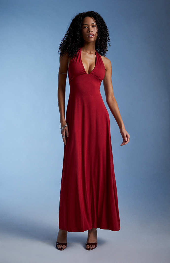 white halter maxi dress casual ALYSSE MAXI DRESS – SNDYS US main image 1