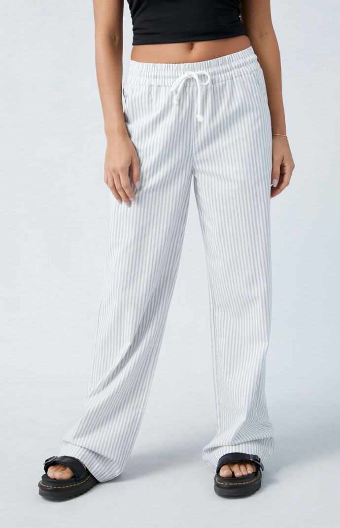 Pacsun white striped jeans shop