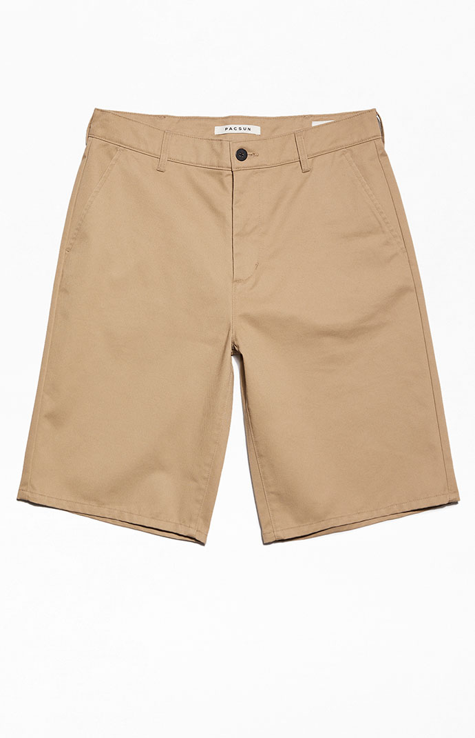 PacSun Tan Long Chino Shorts PacSun