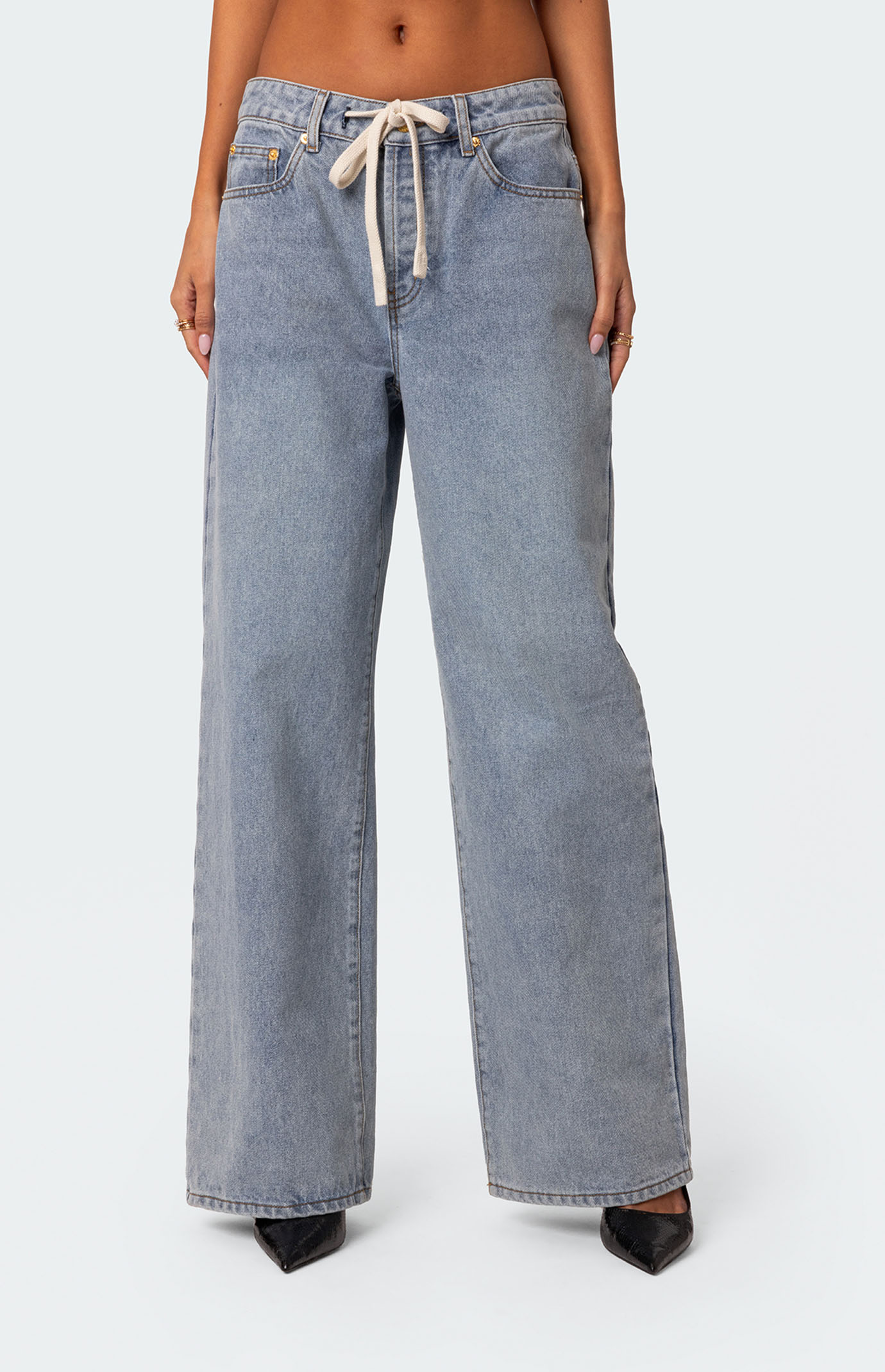 Edikted Wynn Low Rise Oversized Jeans | PacSun