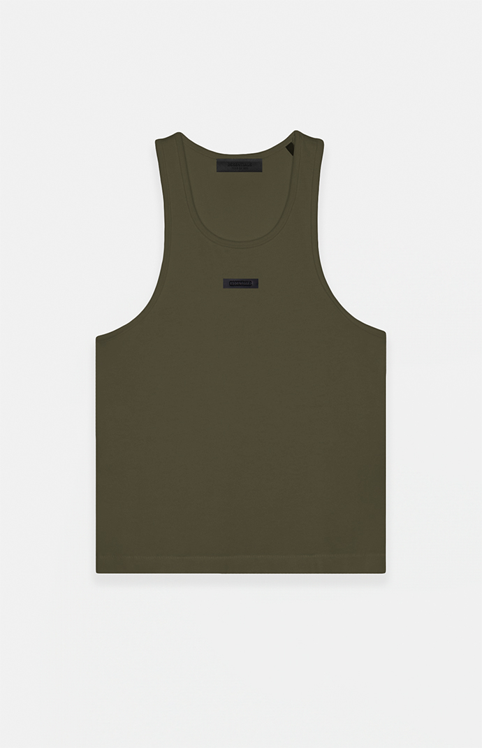 タンクトップ fearofgod 5th tri-Blend tank S Fear of God ESSENTIALS Women's Military Tri-Blend Tank Top | Pacsun