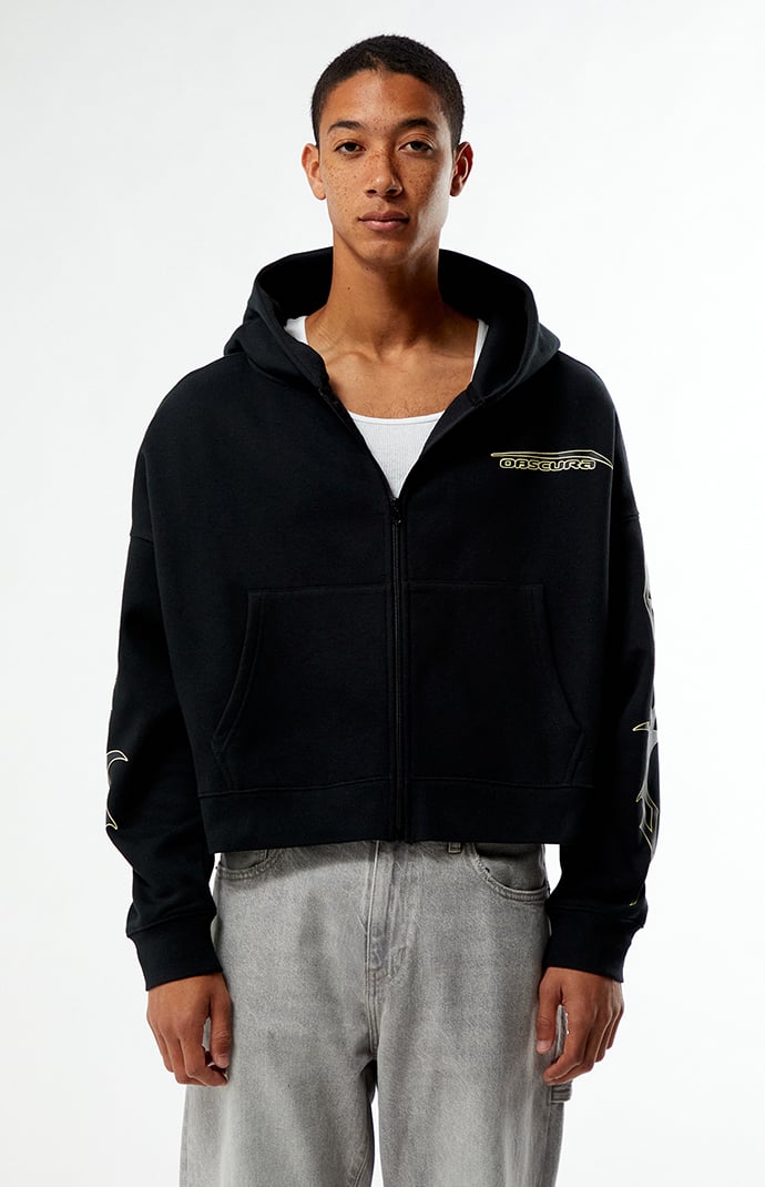 Pacsun Obscura Cropped Full Zip Hoodie | Pacsun