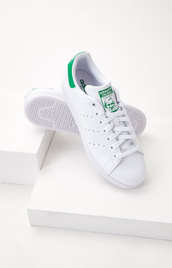 adidas White & Green Smith Shoes | PacSun |