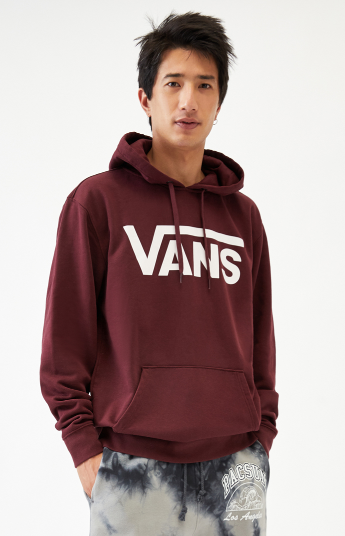 maroon vans hoodie