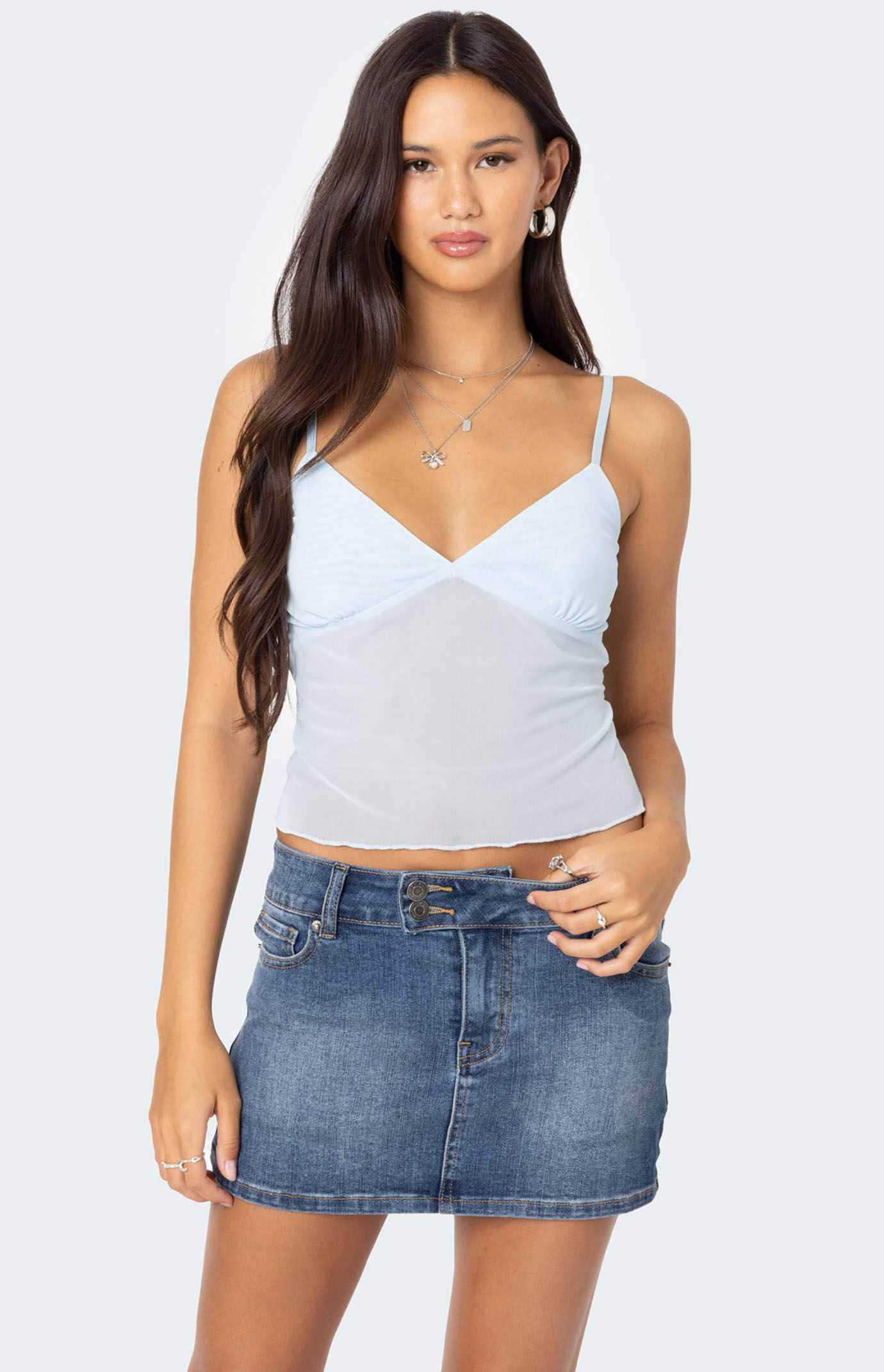 アメリ　USEFUL BACK SHEER TANK TOP USEFUL BACK SHEER TANK TOP