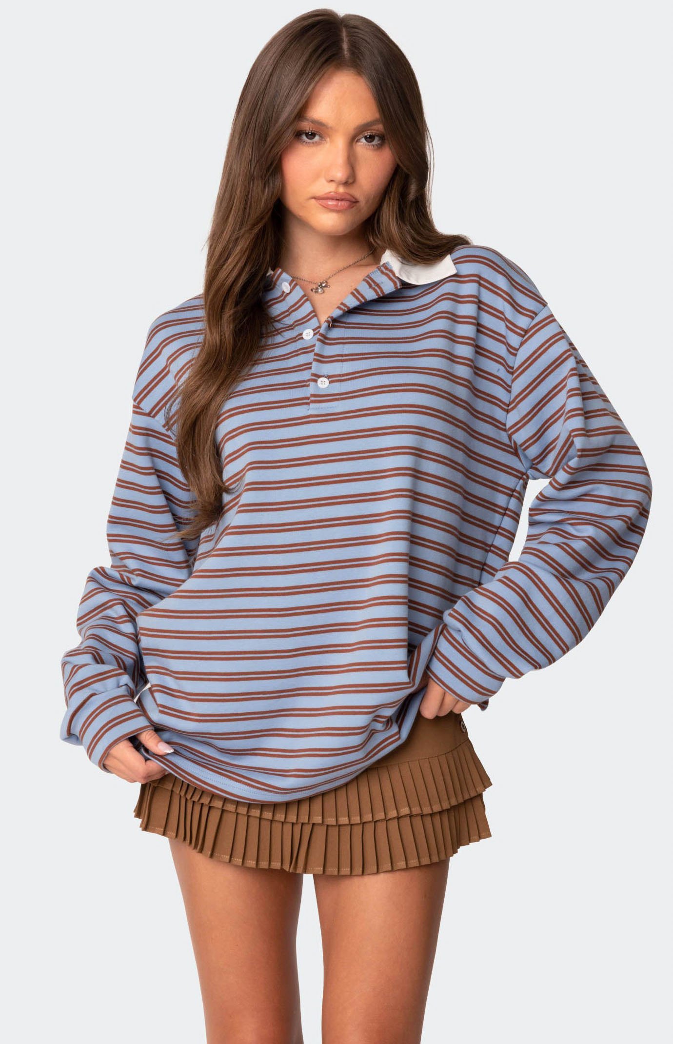 トップス ATON Shrink Stripe Oversized Shirt ATON - 【残り一点】Shrink Stripe Oversized Shirt | ACRMTSM