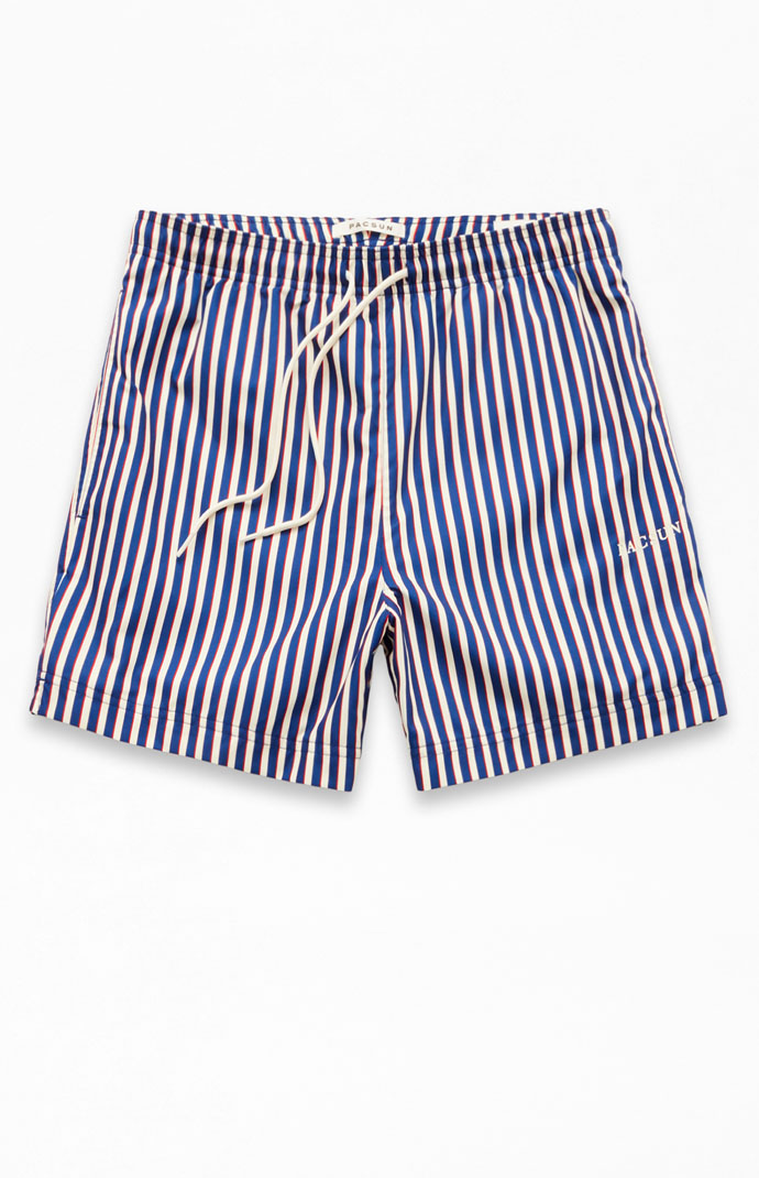 PacSun Stripe 4.5 Swim Trunks PacSun