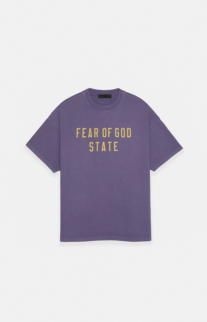 【FOG Essentials】Lavender Heavy Long Sleeve T-Shirt Classic Long Sleeve Tee in Homestead Heather | Fear of God