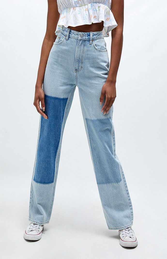 PacSun Eco Light Blue Patches Boyfriend 