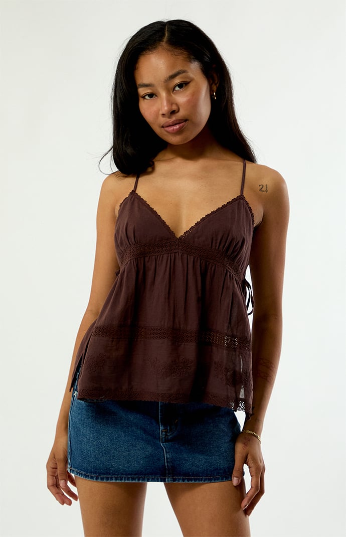 Beverly and Beck Ashlee Linen Embroidered Tank Top | Pacsun
