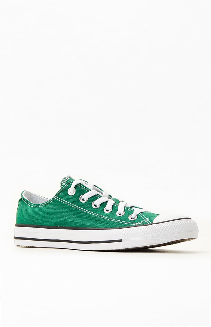 Impossible Already Resume Converse Kids Green Chuck Taylor All Star Low Top Shoes | PacSun