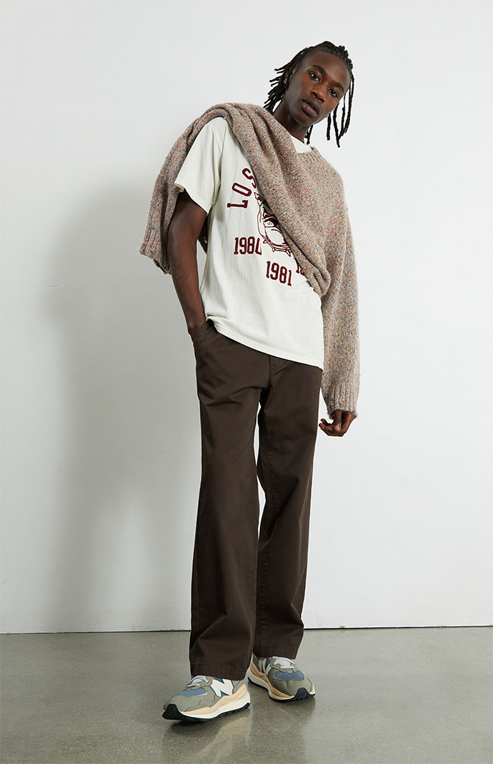 PacSun Brown Straight Loose Fit Chino Pants PacSun