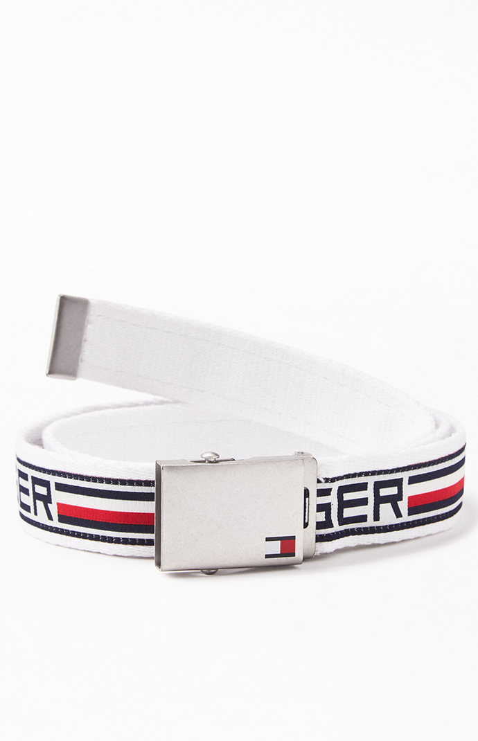 Tommy hilfiger belt white Clearance