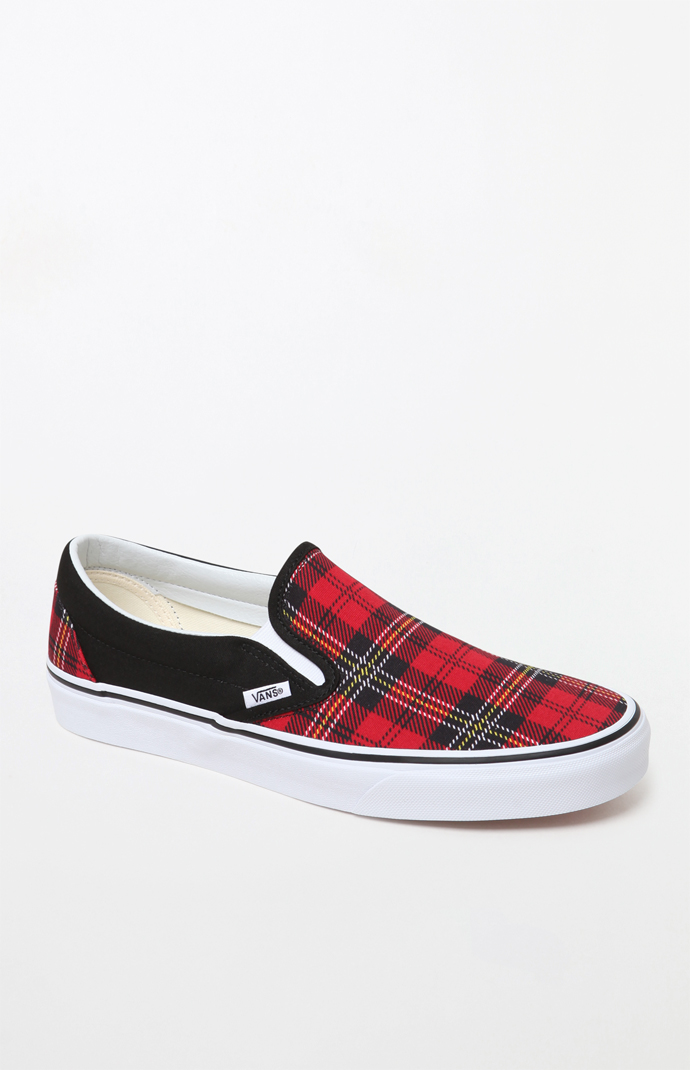 Vans Classic Slip On Plaid Shoes PacSun PacSun