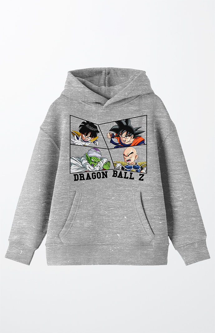 Pacsun Kids Dragon Ball Z Characters Hoodie in Heather Grey Size Medium