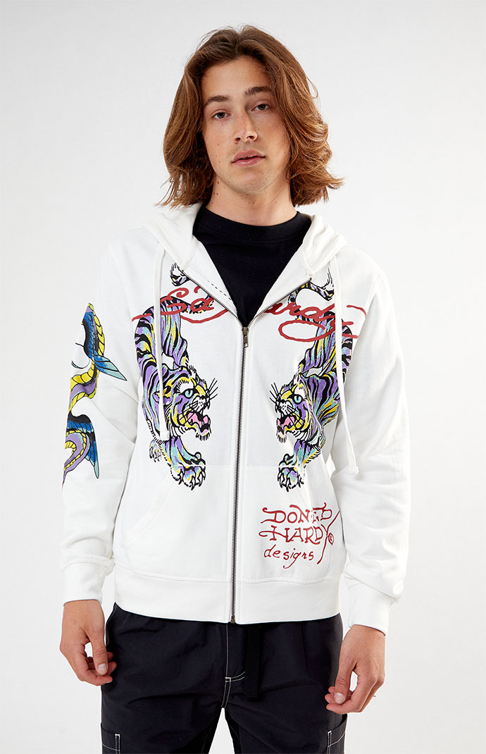 Ed Hardy Tiger Dragon Full Zip Hoodie | PacSun